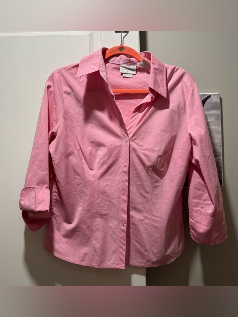 Worthington stretch button up blouse